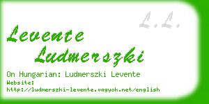 levente ludmerszki business card